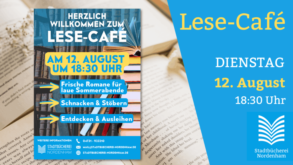 Veranstaltung: Lesecafé in der Stadtbücherei im August