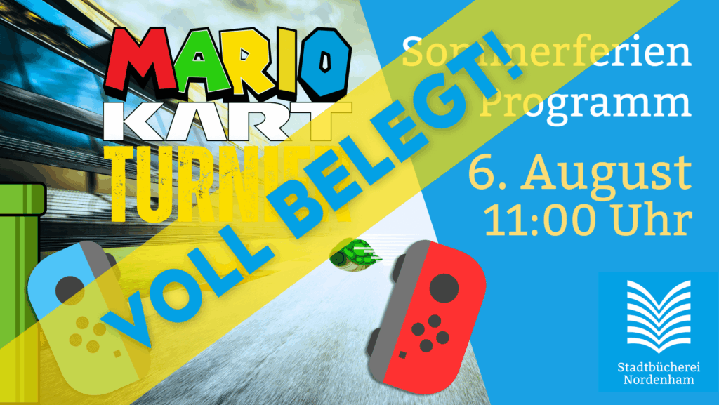 Mariokart Turnier in der Stadtbücherei - Turnierliste nun voll