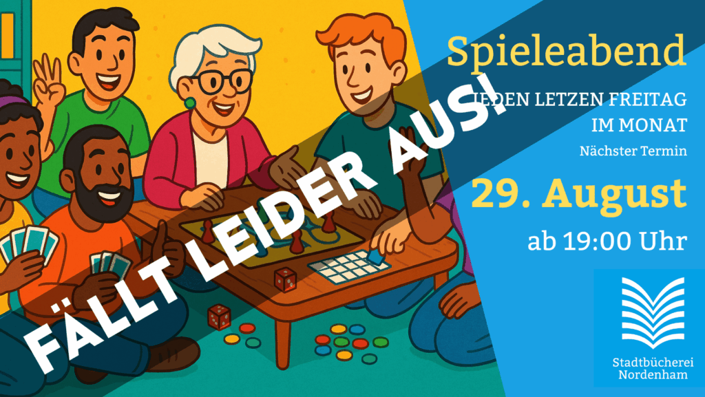 Absage Spieleabend August