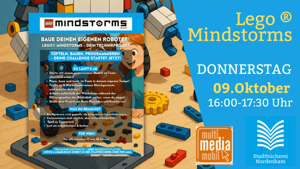 Lego Mindstorm in der Stadtbücherei Nordenham am 09. Oktober 2025