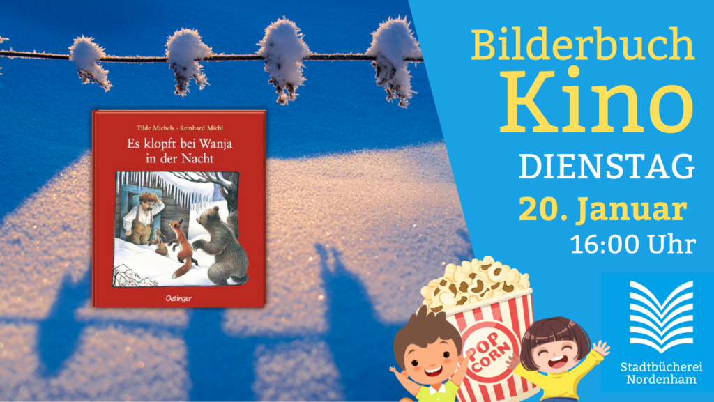 Bilderbuchkino 20. Januar 2026 um 16:00 Uhr in der Stadtbücherei Nordenham