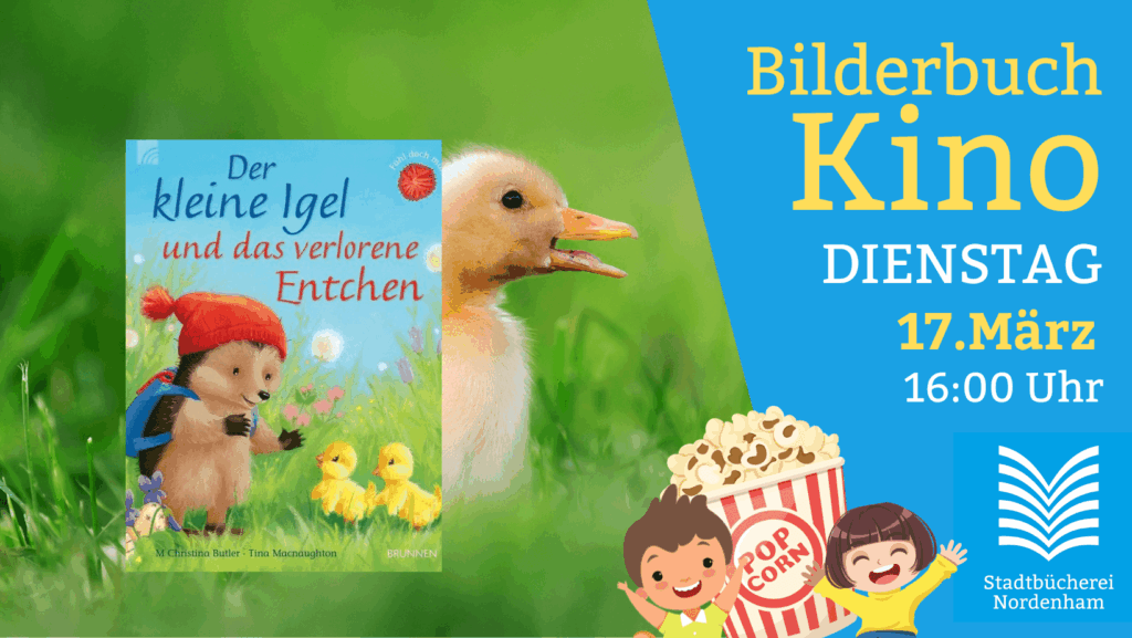 Bilderbuchkino in der Stadtbücherei Nordenham am 17.März 2026 um 16 Uhr