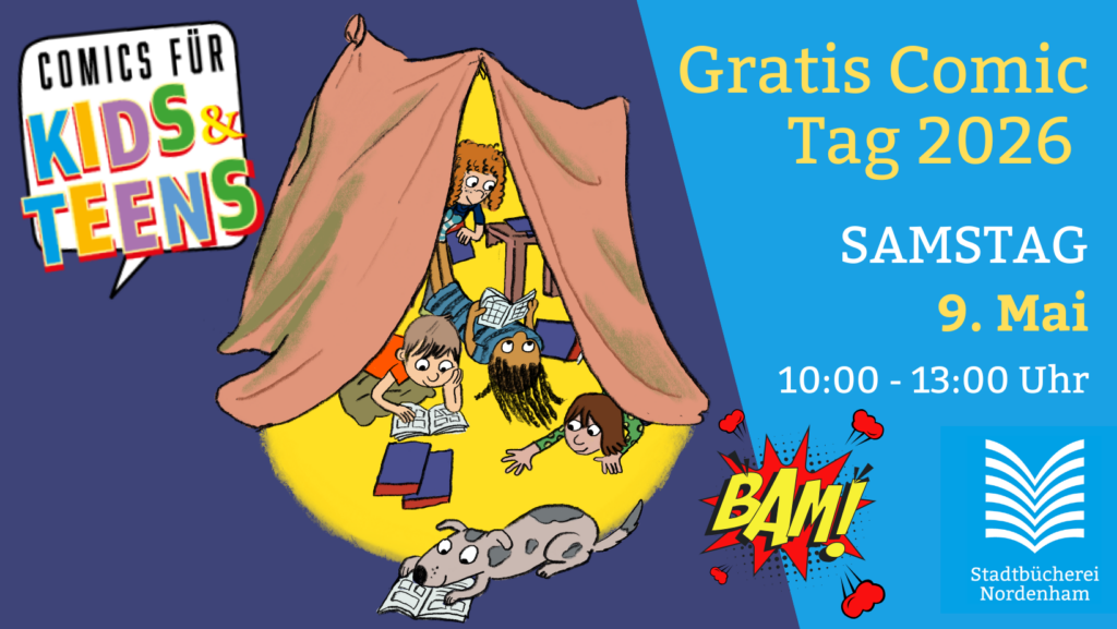 Gratis Comic Tag 2026 am 9.Mai zwischen 10:00 und 13:00.