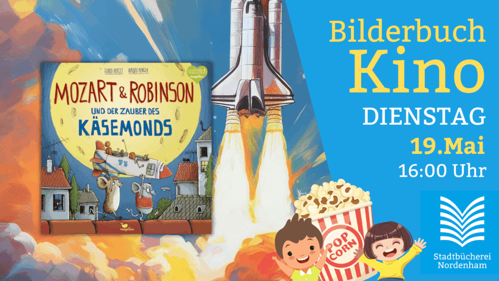 Bilderbuchkino 19. Mai 2026 um 16 Uhr in der Stadtbücherei Nordenham