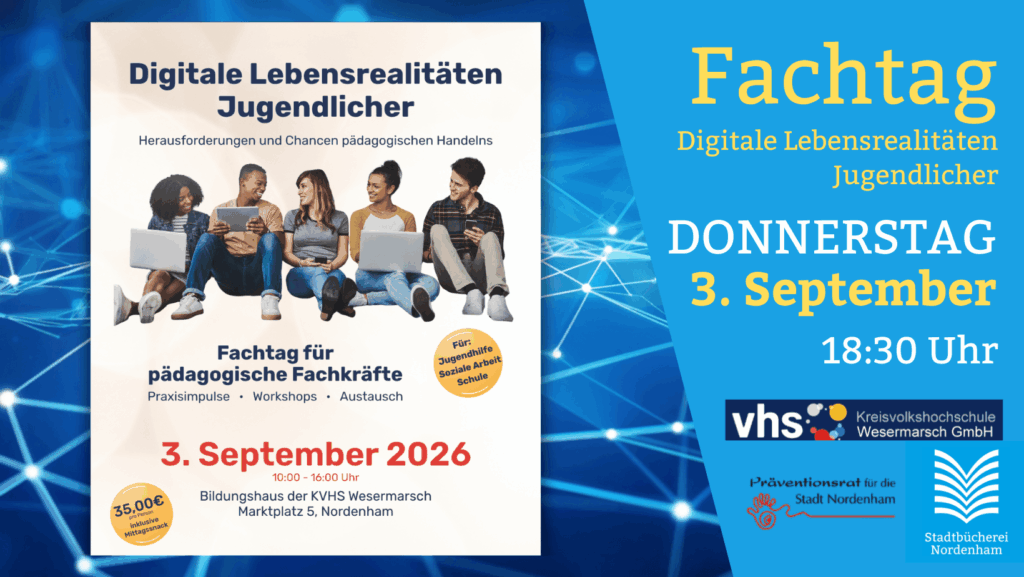 Fachtag digitale Lebensrealitäten Jugendlicher am 3. September 2026