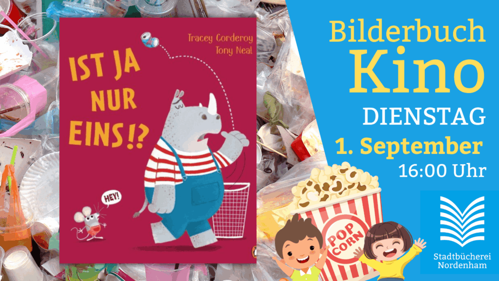 Bilderbuchkino in der Stadtbücherei Nordenham am 1.September 2026 um 16 Uhr